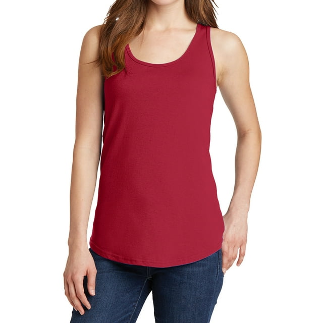 Mafoose Women Core Cotton Female Tank Top Red Medium
