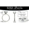 thumbnail image 5 of NANA Silver 8.0mm (2ct) Round Cut Zirconia Solitaire Engagement Ring-Platinum Plated-Size 4.5, 5 of 7