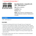 thumbnail image 2 of Rear Brake Pad Set - Compatible with 2007 - 2009 Suzuki XL-7 2008, 2 of 2