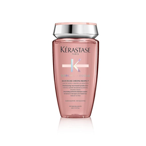Kérastase Chroma Absolu Bain Riche Chroma Respect Shampooing Protecteur Nourrissant pour Cheveux Moyens à Épais 250 ml / 8.5 oz