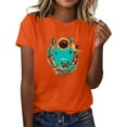 thumbnail image 2 of Neewe T Shirts for Women Summer Short Sleeve Crewneck Casual Cute Graphic Basic Tees Tops, 2 of 4