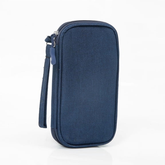 XmhyTop-A Electronics Pouch Blue Portable Cable Organizer, 19.5*11.5*2cm Travel Accessories Bag for Gadgets, 1 Piece Travel Gadget Organizer