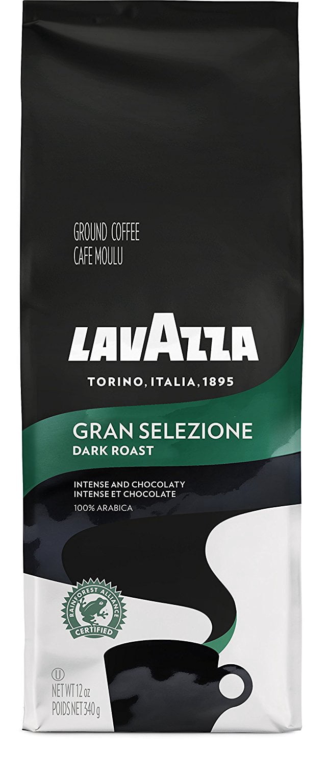 Lavazza Gran Selezione Ground Coffee Blend, Dark Roast, 12Ounce Bag
