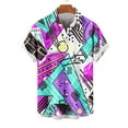 thumbnail image 4 of Rvwovn Men's Funny Graphic Shirts - Short Sleeve Button-Down Tee Tops for Summer, Beach and Holiday, 4 of 6