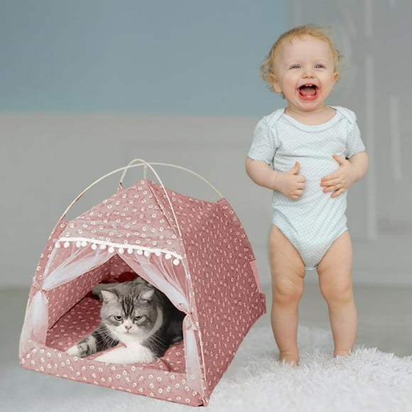 Foldable Pet Tent Habitat House Warm Covered Shelter for Cats Dogs Puppy Outdoor Camping