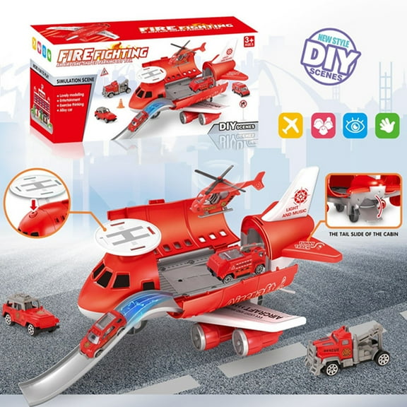 Happy Date Airplane Toy Toy Boys Age 4 7 Toys 2 3 4 5 6 7 Years Old Aeroplane Toys Transport Cargo Car Play Set Kids 3 4 5 Year Gift Toddlers