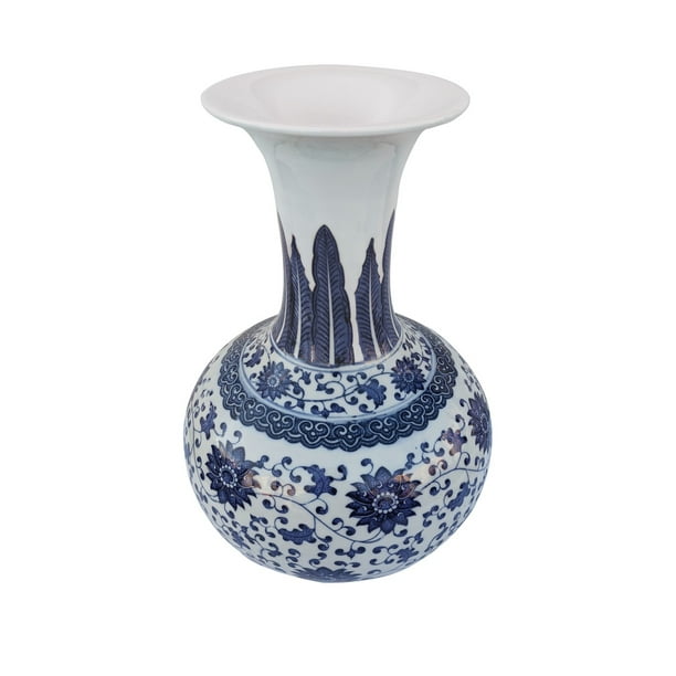 Chinese and White Porcelain Ball Vase - Oriental Furniture Warehouse - Walmart.com