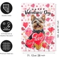 thumbnail image 2 of Yorkie Valentine House Flags Valentines Flags for Outdoors 28x40 Double Sided Dog Valentines Day Garden Flag Large Valentine''s Banners for Outside Lawn Front Porch Decor, 2 of 7