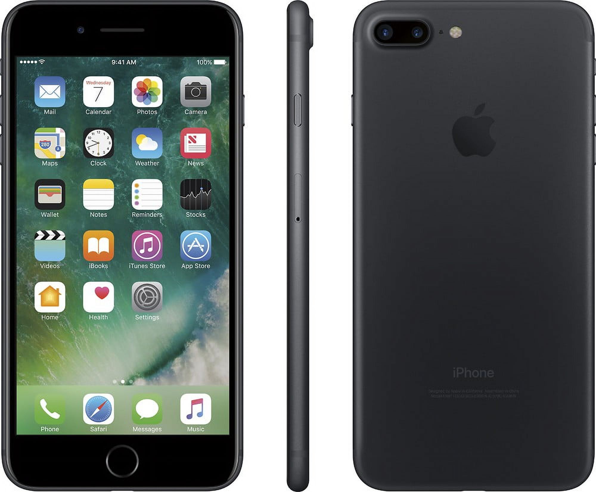 Apple iPhone 7 Plus 32GB Unlocked GSM 4G LTE Quad-Core Smartphone w/ Dual 12MP Camera - Black (Used) - image 2 of 3