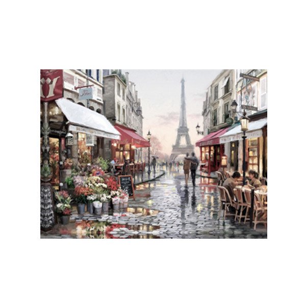 30x40cm 5D Full DIY Diamond Painting,Iron Tower Street Lover Diamond Painting,DIY Diamond Rhinestone Canvas Punto de cruz Pintura por número para decoración de pared Adultos niños ER