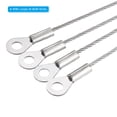 thumbnail image 5 of Uxcell 1.5mmx80cm Stainless Steel Security Cable 4mm ID Eyelets Ended Safety Wire Rope, 4 Pack, 5 of 6