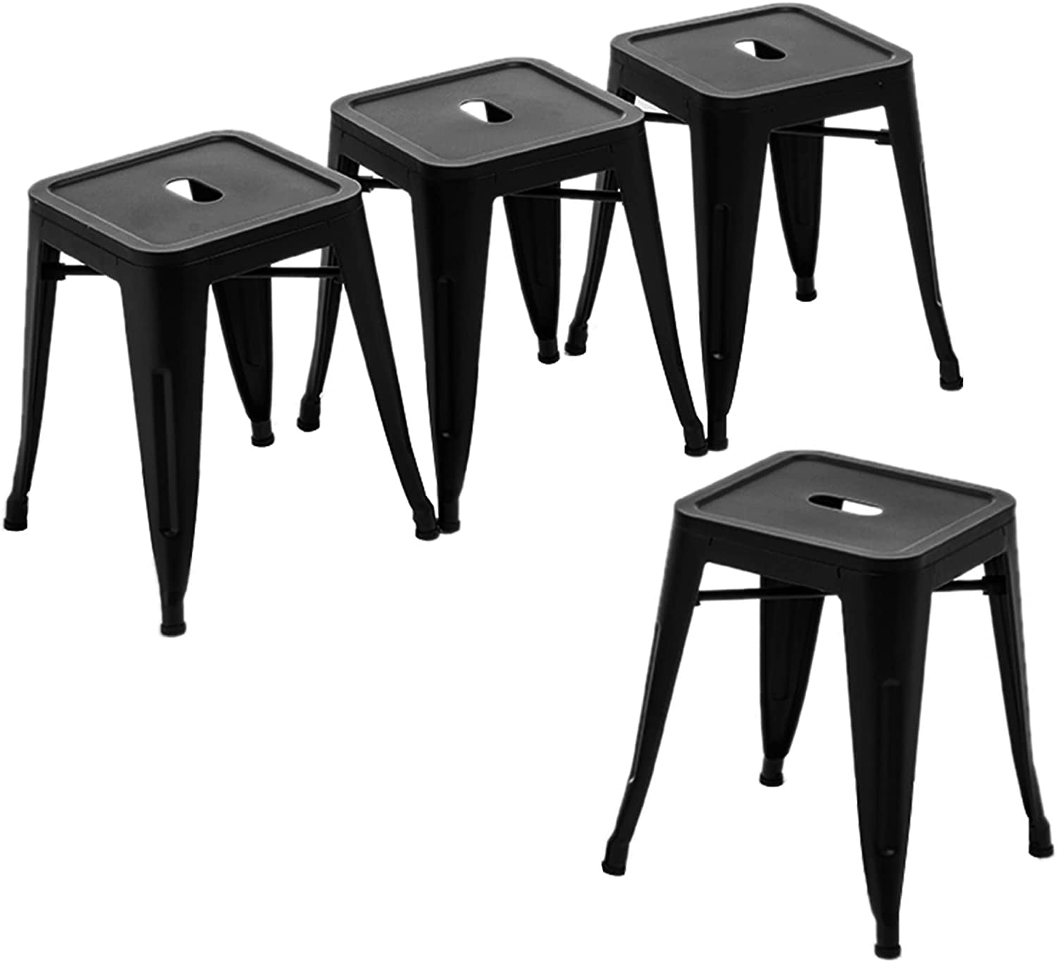 Andeworld 18" Modern Industrial Metal Stools Classroom Stools Stackable