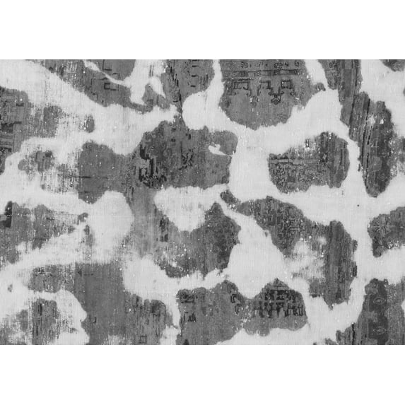 Ahgly Company Indoor Rectangle Oriental Gray Modern Area Rugs, 7' x 9'