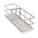 thumbnail image 3 of Organizador de baño con escurridor de acero inoxidable y sin taladros. bandeja blanca, 3 of 8