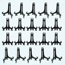 20-pack 3-inch plastic easel board display stand black small picture frame stand