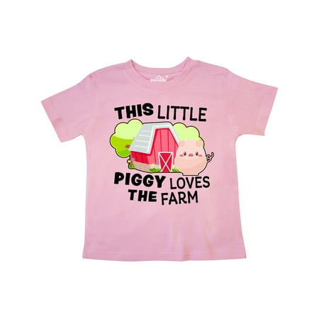 

Inktastic This Little Piggy Loves The Farm Gift Toddler Boy or Toddler Girl T-Shirt