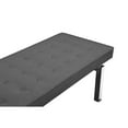 thumbnail image 3 of Pangea Home Lina 19" Polyester Fabric & Metal Tufted Bench in Charcoal, 3 of 4