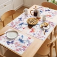 thumbnail image 5 of Butterfly Flowers Placemats Set of 12 Watercolor Pastoral Spring Plants Place Mats Indoor Wipeable Table Mats Washable Cloth Dining Table Placemats for Kitchen Holiday Party Home Decor 13x19 Inch, 5 of 9