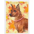 thumbnail image 1 of Carolines Treasures BB9917CHF Miniature Pinscher Fall Flag - Canvas House Size, 1 of 4
