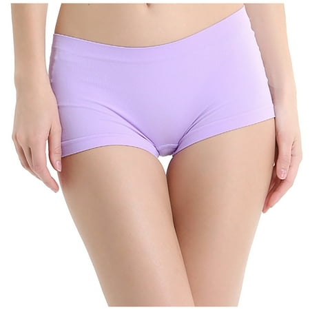 Bigersell Ladies Underwear Clearance Workout Underwear Women Thong Panty Style P-479 Nylon Brief Panties Thongs Ladies Briefs Mid Waist Women s Briefs Purple One Size