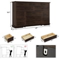 thumbnail image 3 of 63" Farmhouse Dresser with 9 Drawers with Power Charging Station, Rustic Chest of Drawers Wood Organizer TV Stand for Bedroom Living Room, 3 of 9