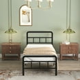 thumbnail image 4 of Lutown-Teen 18 Inch Twin XL Metal Bed Frame with Headboard and Footboard, Heavy Duty Platform, No Box Spring Needed, Easy Assembly, Black, 4 of 7