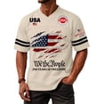 thumbnail image 5 of BRANROY USA Shirt Men 4th of July Soccer - 250 Years of Freedom V Neck Soccer Jersey, Moisture Wicking for Summer, 4th of July Hiking, Gym,Khaki M, 5 of 6