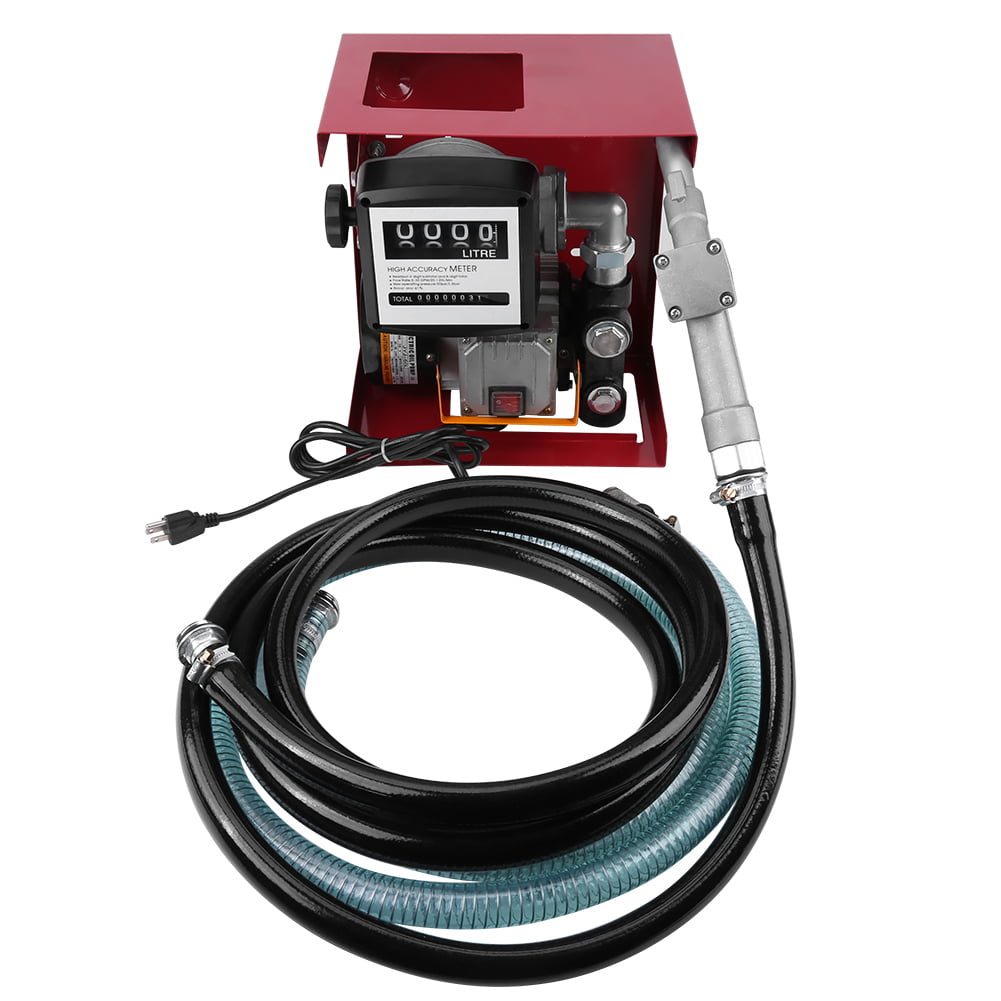 Diesel Oil Kerosene w/Meter 16GPM 110V Electric Fuel Pump 13ft Hose & Nozzle 