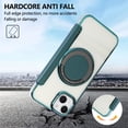 thumbnail image 6 of Wallet Case for iPhone 15 Plus with Card Holder, Stylish Shockproof PU Leather Magnetic Business RFID Blocking Full Body Protection Folio Flip Clear Case Cover for iPhone 15 Plus, Green, 6 of 6