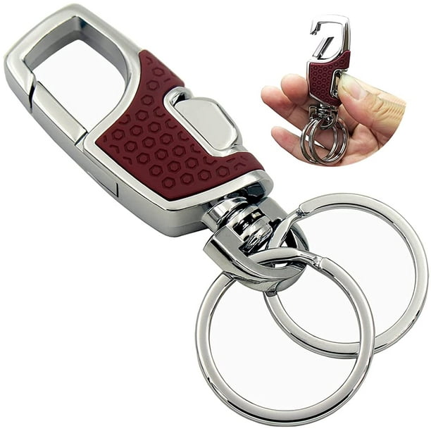Paquete de estuches Llaveros Llaveros de auto resistentes para hombres y mujeres - Negro y rojo Vhermosa CDWJ495