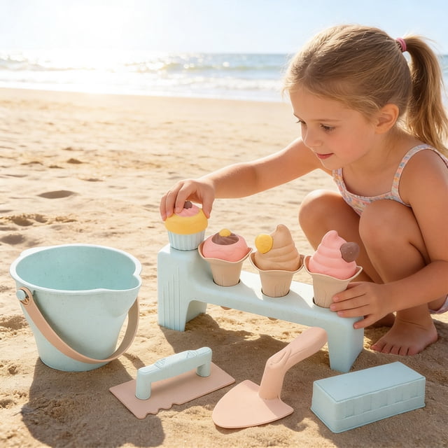 YWIYIUD 1 Set Practical Summer Beach Toys Includes Sand Bucket and Cute Model Portable and Durable Beach Toys for Adults and Teens Beach Outdoor Activities