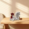 thumbnail image 4 of Chicken Rooster Decor Statue, Small Resin Cocks Figurine Sculpture, Mini Funny Side Lying Winking Cocks Table Figurine, 4 of 5