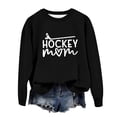 thumbnail image 4 of Trendfront Womens Hockey Mom Graphic Print Crewneck Sweatshirt Long Sleeve Sports Fan Game Day Apparel Pullover Sweatshirt, 4 of 4