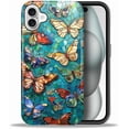 thumbnail image 3 of Case for iPhone 16 Plus, Shockproof TPU Bumper Drop Protection Hybrid 2-Layer Hard Cover Case for iPhone 16 Plus-Diamond Butterfly, 3 of 7