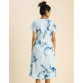 thumbnail image 4 of Moomaya Short Sleeve V Neck A-Line Printed Dress - Women's Trendy A-Line Dress, 4 of 9