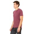 thumbnail image 3 of Bella  Canvas Unisex Crew Neck Triblend Short Sleeve Tee, XS, Maroon Triblend, 3 of 3