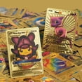thumbnail image 3 of Cartas de Pokémon de Metal dorado y negro, Vmax GX, caja de cartas, Mewtwo, Charizard, Pikachu, Colección rara, tarjeta de entrenador de batalla, juguetes para niños, regalo, 3 of 6
