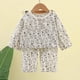 thumbnail image 3 of Odeerbi 6M-13Y Niños Niñas Verano Algodón Pijamas Manga Larga Tops Pantalones Conjunto Suave Imprimir Sleepwear Ligero Transpirable Pijama Set, 3 of 3
