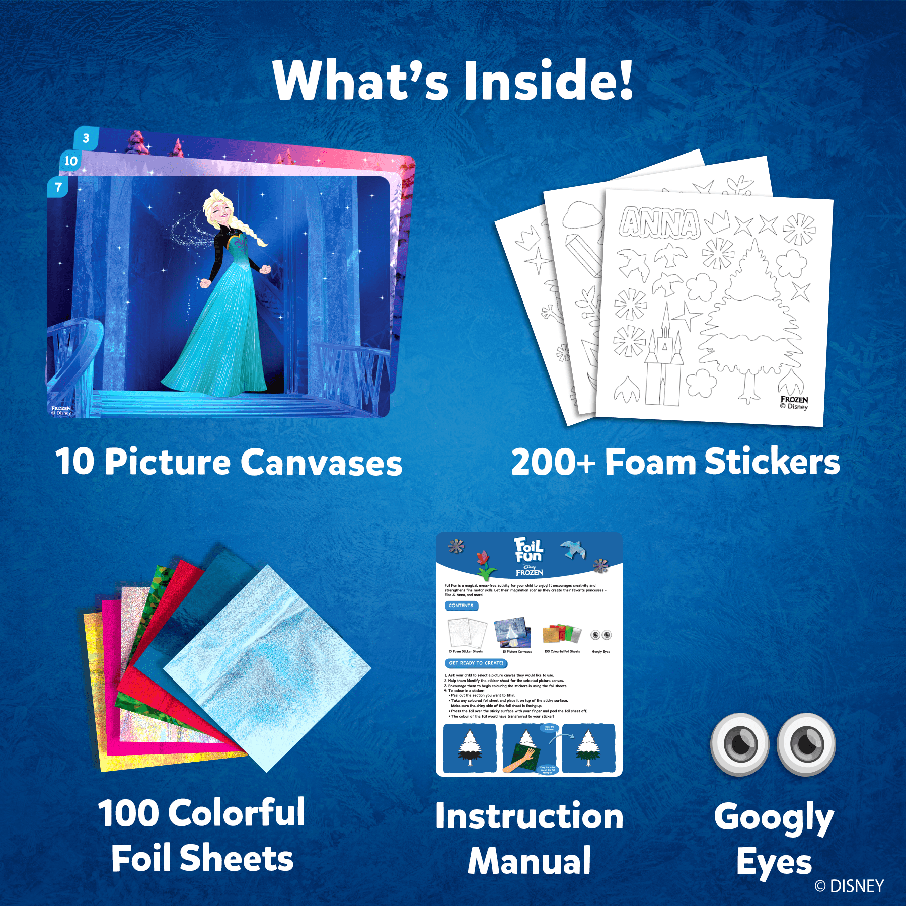 Skillmatics Foil Fun Art Kit for Kids, Disney Frozen, No Mess DIY Creative Activity Set