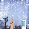 thumbnail image 1 of Cortina de luces LED decorativas con control de voz y música por USB para festivales, celebraciones y ambientes interiores, 1 of 6