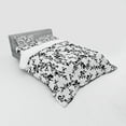 thumbnail image 3 of Ambesonne Floral Bedding Set 3 Pcs, Baroque Blooms Vintage, Twin, Black and White, 3 of 3