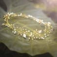 thumbnail image 3 of YooGuoGuo Leaf Bride Wedding Hair Vine Gold Rhinestones Bridal Hair Pieces Pearl Hair Band Accessories for Women and Girls, 3 of 7