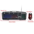 thumbnail image 6 of Stoneway Gaming Keyboard and Colorful Light Mouse Set w' LED Backlit Wrist Rest Phone Slot for PS4/PS3/Xbox Wired Waterproof Computer Keyboard and Mouse Combo, 6 of 15