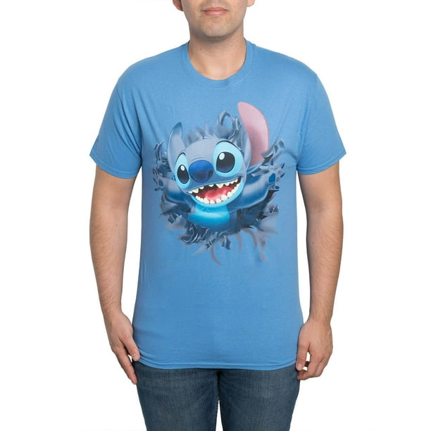 Disney - Disney Stitch T-Shirt Short Sleeve Blue Front Back (Men's ...