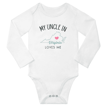 

My Uncle In Virginia Loves Me Baby Long Romper Clothing 18-24 Months
