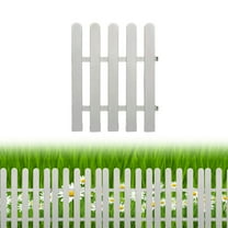 FAMTKT White Plastic Garden Fence Picket Fence Edgings for Lawns Flowerbeds Plant Borders Decorative Yard Stakes Fencing