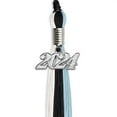 thumbnail image 4 of Endea Graduation Black/Light Blue/White Graduation Tassel with Silver Date Drop, 4 of 11