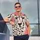 thumbnail image 4 of Balery Pink Cheetah Art Camisa Polo de Hombre con Estampado, de Manga Corta y Tejido Medio, Camisa Tipo Golf Polo-Large, 4 of 6