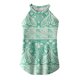thumbnail image 3 of Playeras,Blusas y Tops,Ropa para Mujer Las mujeres camisetas sin mangas Mujer Vintage Estampado Slim Fit O Cuello Camiseta Top Chalecos Blusa sin mangas (Green, L), 3 of 4