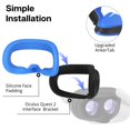 thumbnail image 4 of Silicone Cover Set for Oculus Quest 2 Meta Quest 2 Controller Protector Blue, Anti-Throw Strap, Silicone VR Face Cover, Protective Lens Cover, VR Headset Skin Shell Accessories for oculus quest 2, 4 of 8